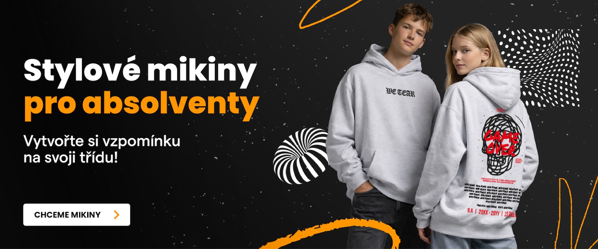 Absolventské mikiny oversize Schools United