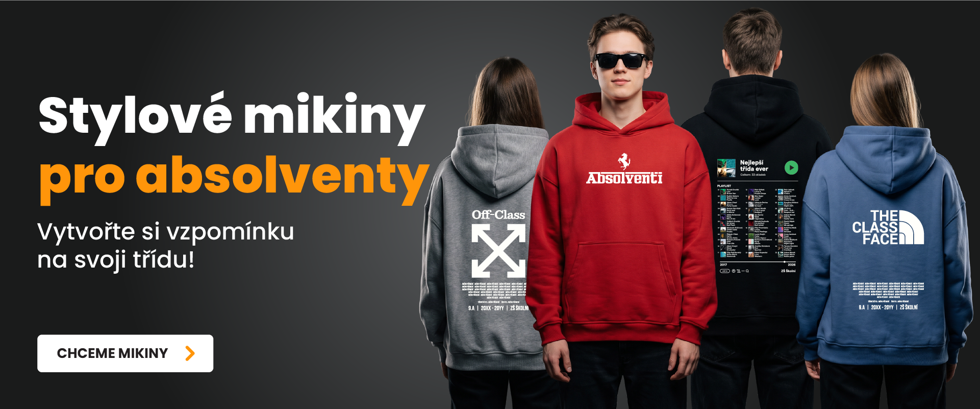 Absolventské mikiny oversize Schools United