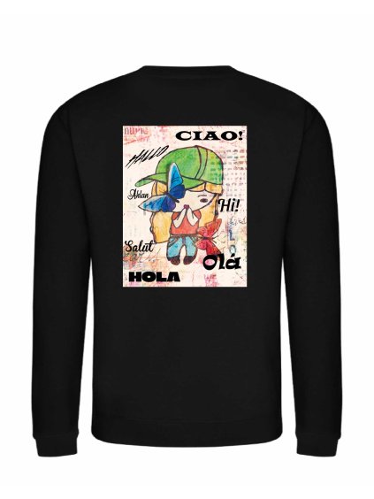 Dětská mikina bez kapuci Black (Černá)