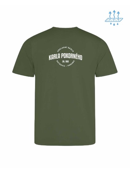 Pánské funkční tričko Earthy green (Zemitá zelená)