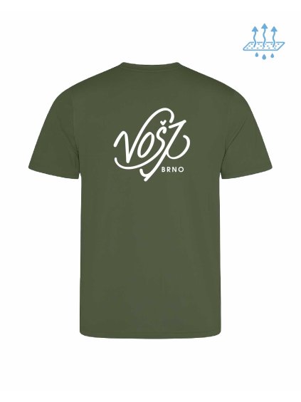 Pánské funkční tričko Earthy green (Zemitá zelená)