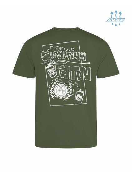 Pánské funkční tričko Earthy green (Zemitá zelená)
