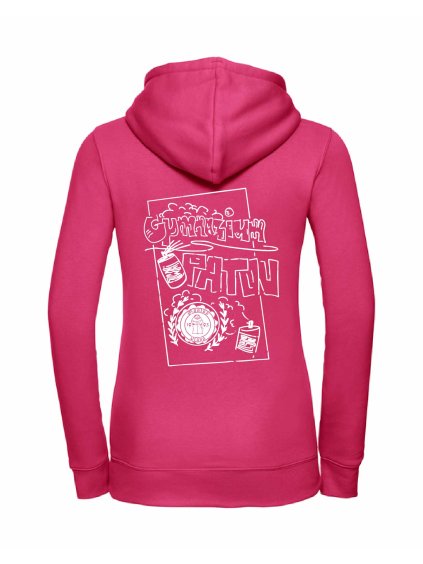 Dámská mikina luxury back fuchsia