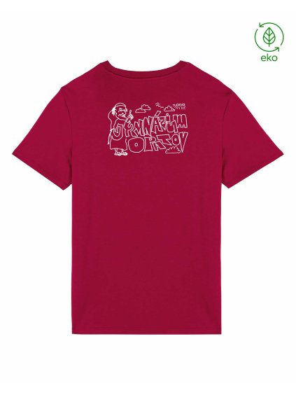 Dětské EKO tričko Premium Hibiscus red (Tmavě červená)