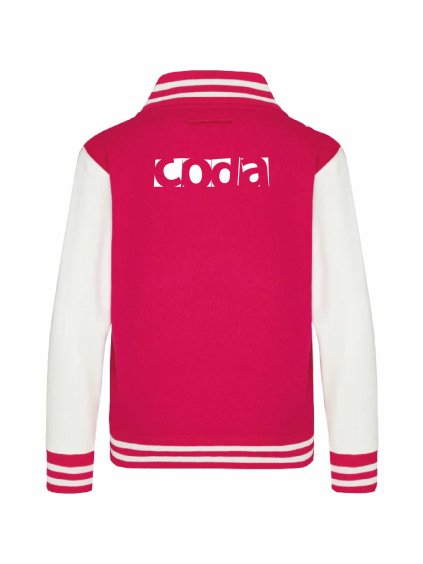 College mikina back hot pink