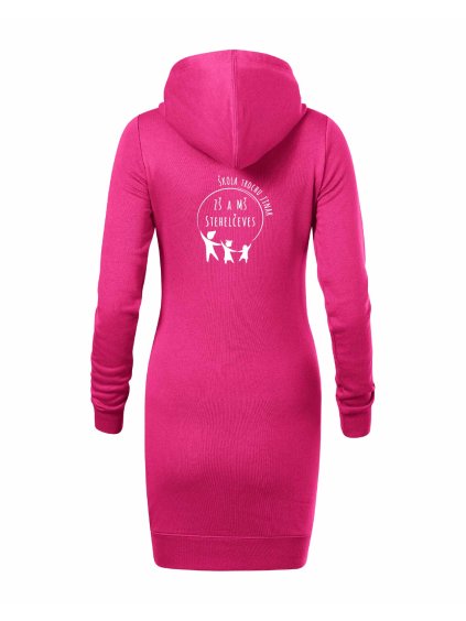 Dámské mikinové šaty Hot Pink (Sytá růžová)