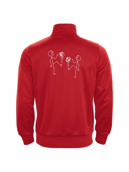 Pánská Dětská tepláková mikina na zip Joma Gala Red (červená)