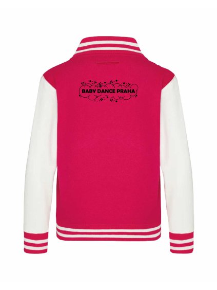 College mikina back hot pink