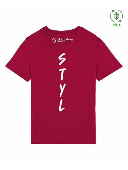 Dětské EKO tričko Premium Hibiscus red (Tmavě červená)