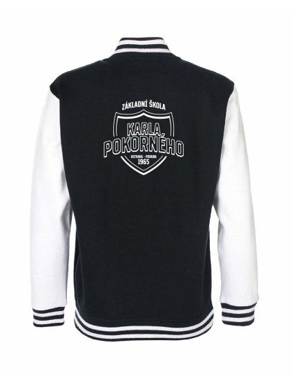 College mikina back black