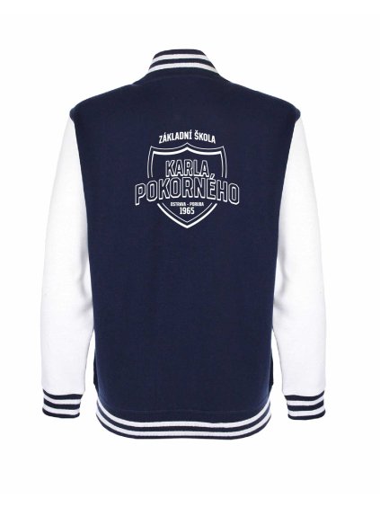 College mikina back navy