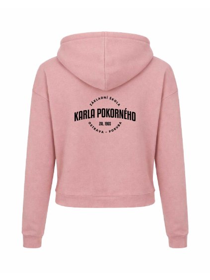 Dámská crop mikina Dusty pink (Starorůžová)