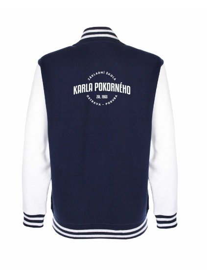 College mikina back navy