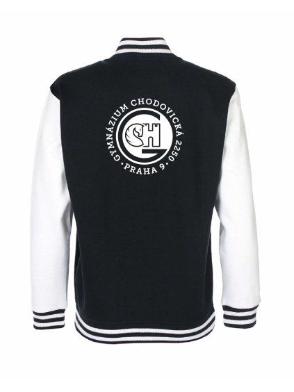 College mikina back black