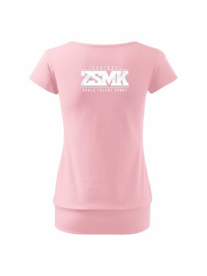 Dámské tričko s dolním lemem Powder Pink (Pudrově růžová)