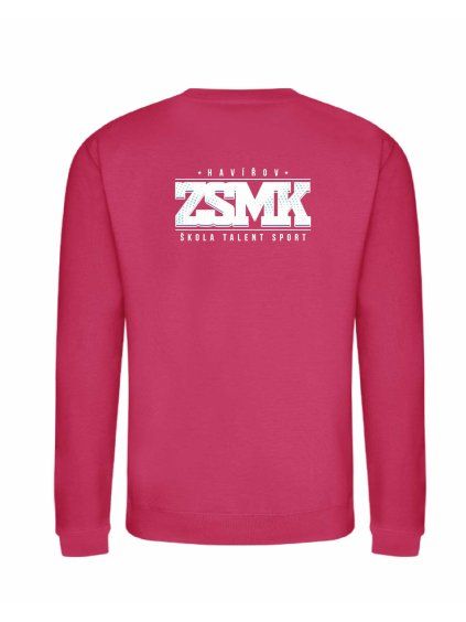 Dětská mikina bez kapuci Hot Pink (Sytá růžová)