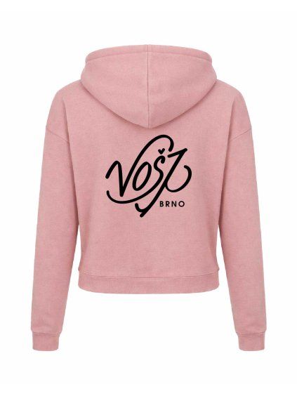 Dámská crop mikina Dusty pink (Starorůžová)