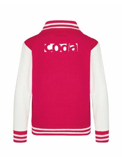 College mikina back hot pink