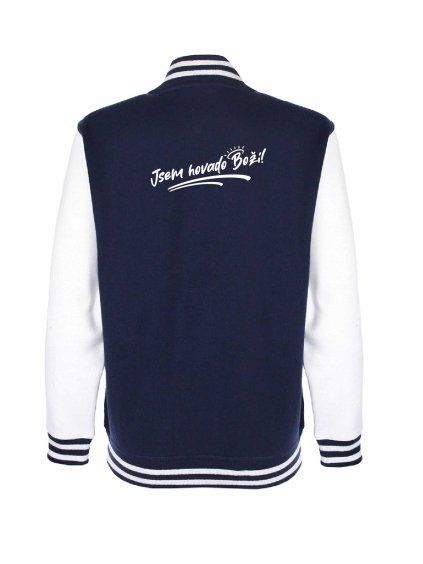 College mikina back navy