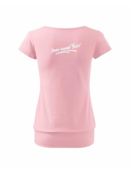 Dámské tričko s dolním lemem Powder Pink (Pudrově růžová)