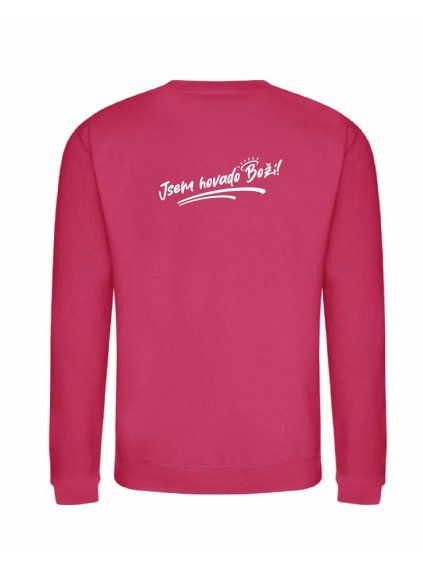 Dětská mikina bez kapuci Hot Pink (Sytá růžová)