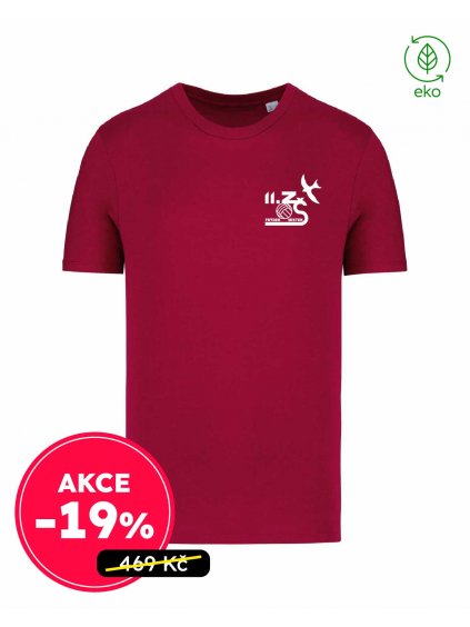 Pánské EKO tričko Premium Hibiscus red (Tmavě červená)