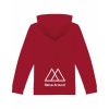 ZÁDA Dětská mikina na zip EKO Premium Hibiscus red (Tmavě červená)
