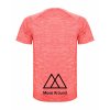 Dětské funkční tričko Premium Heather fluor coral (Žíhaná červená)