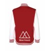 College mikina back red