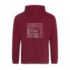 Dospělá mikina Premium back burgundy
