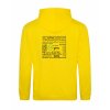 Dospělá mikina Premium back yellow