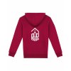 ZÁDA Dospělá mikina EKO Premium Hibiscus red (Tmavě červená)