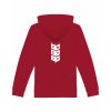 ZÁDA Dětská mikina na zip EKO Premium Hibiscus red (Tmavě červená)