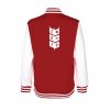 College mikina back red