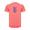 Dětské funkční tričko Premium Heather fluor coral (Žíhaná červená)