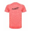 Dětské funkční tričko Premium Heather fluor coral (Žíhaná červená)