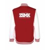College mikina back red