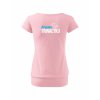 Dámské tričko s dolním lemem Powder Pink (Pudrově růžová)