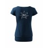 Dámské tričko s dolním lemem Midnight blue (Půlnoční modrá)
