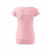Dámské tričko s dolním lemem Powder Pink (Pudrově růžová)