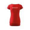 Dámské tričko s dolním lemem Red (červená)