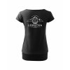 Dámské tričko s dolním lemem Black (Černá)