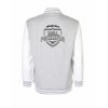 College mikina back heather grey