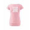 Dámské tričko s dolním lemem Powder Pink (Pudrově růžová)