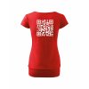 Dámské tričko s dolním lemem Red (červená)