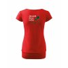 Dámské tričko s dolním lemem Red (červená)