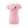 Dámské tričko s dolním lemem Powder Pink (Pudrově růžová)