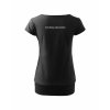 Dámské tričko s dolním lemem Black (Černá)