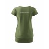 Dámské tričko s dolním lemem Khaki (Khaki)