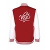 College mikina back red